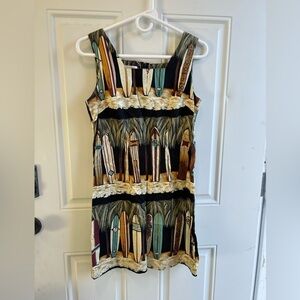 VINTAGE Shannon Marie Hawaiian surf board Mini Dress